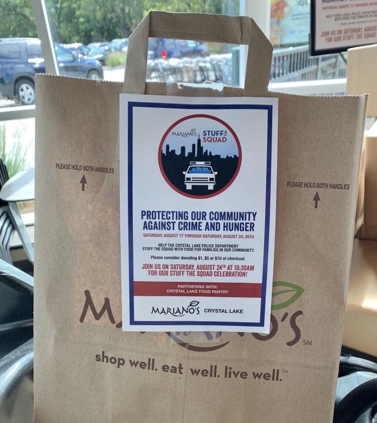 clfoodpantry's tweet photo. Thank you to the @CrystalLakePD, @marianosmarket and super shoppers for helping to #StuffTheSquad! We are grateful for your partnership and generous donations to help protect our community from hunger. #NoOneShouldGoHungry https://t.co/sg18vFVq9i