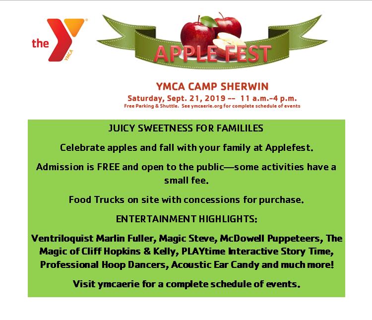 ow.ly/nAVo50vELTG
#applefest #ymcaerie #fallfun #campsherwin