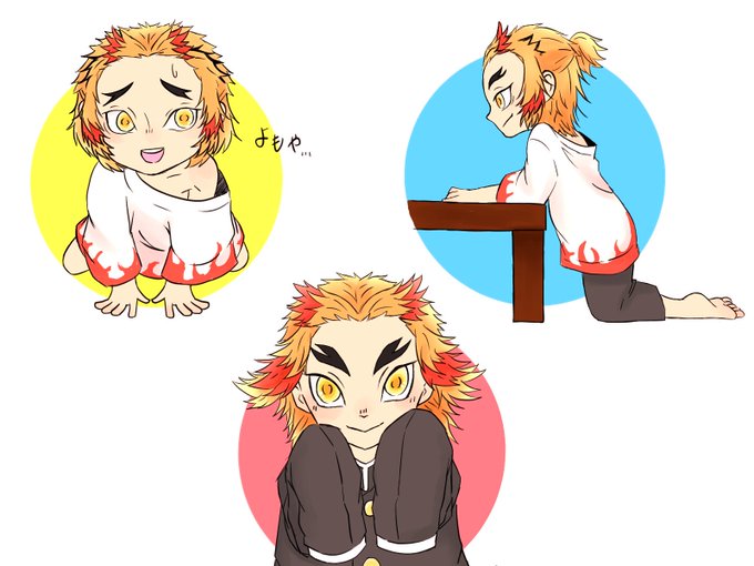 kazuさんがTwitterに投稿した煉獄杏寿郎(鬼滅の刃)のイラスト。