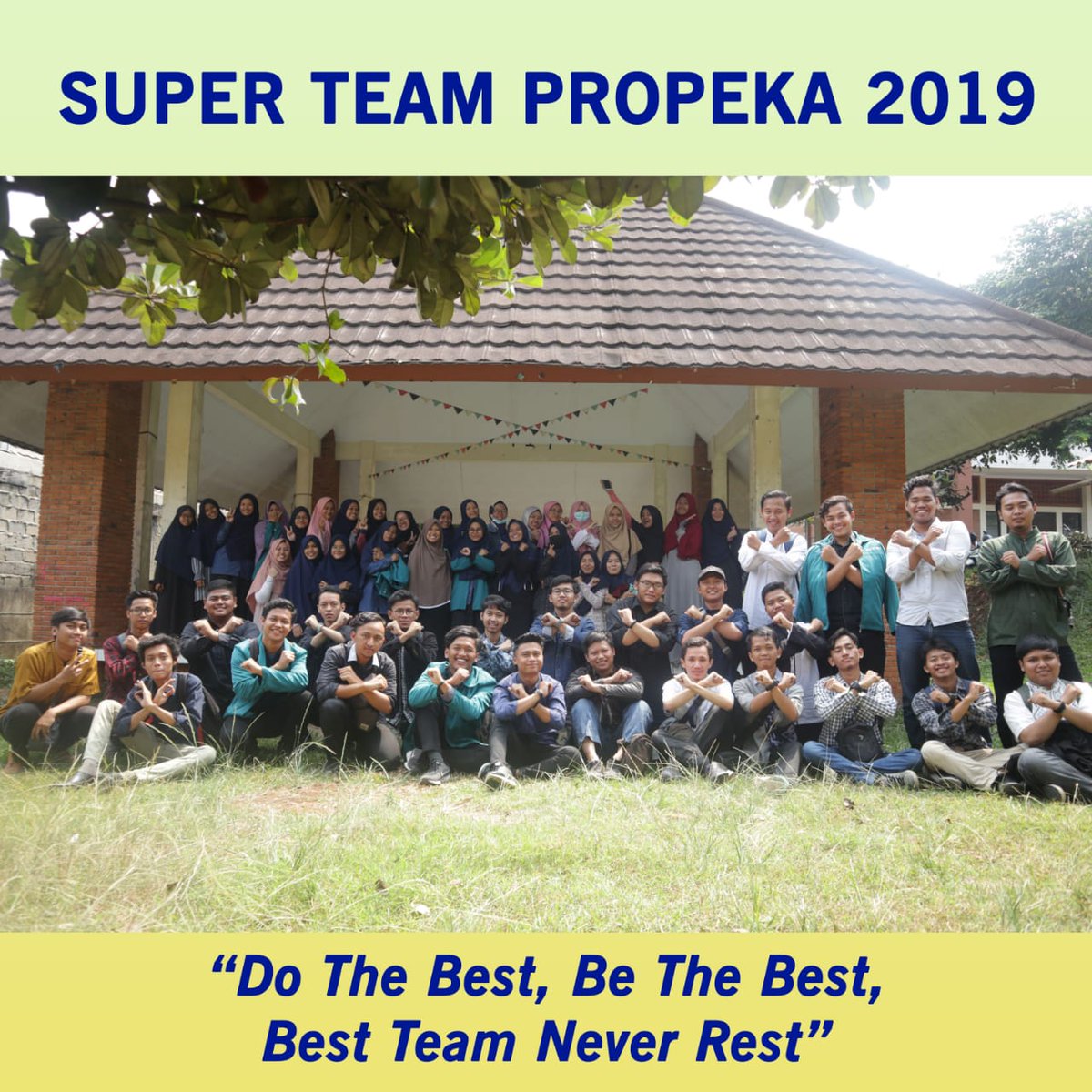 propekasebi's tweet photo. Super Team Propeka 2019...

"Do the Best..., Be the Best..., Best Team Never Rest..."
Allahu Akbar ✊

#Propeka2019
#STEISEBI
#SegeraTiba
#BukanPropekaBiasa https://t.co/0dQJL55Gpo