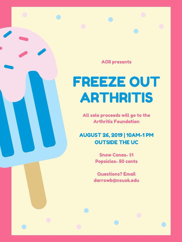 Tomorrow! Stop by the UC to support our Panhellenic sisters with <a href="/ChiTheta/">☆ Alpha Omicron Pi ☆</a> by grabbing a snow cone &amp; a popsicle! ☀️#GoHawks #GoGreek
