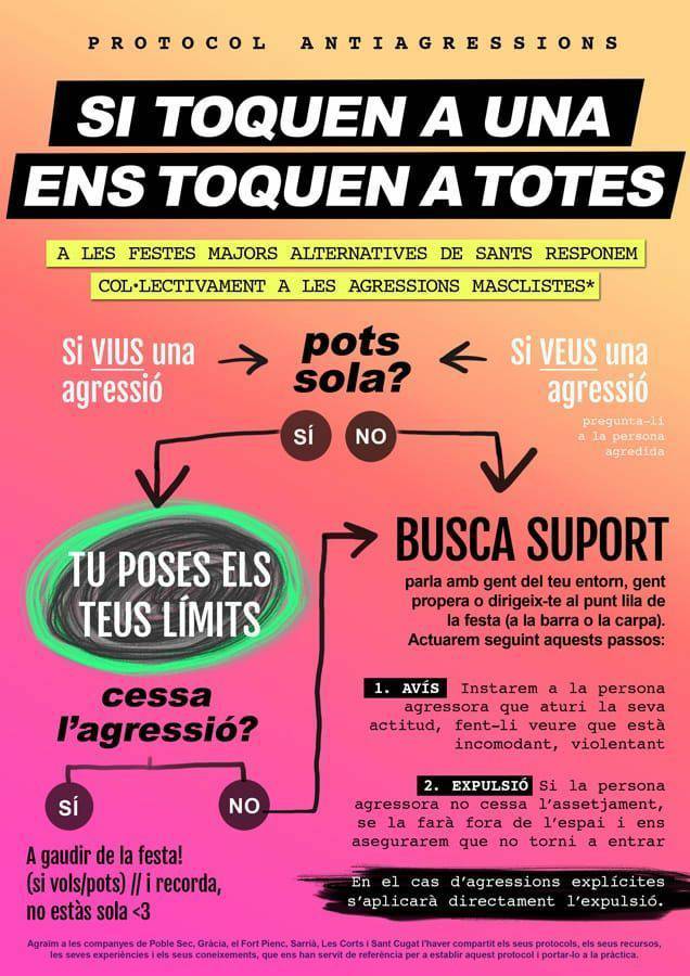 FmaSants's tweet image. Aquesta nit recorda que NO ESTÀS SOLA! 

A la Festa Major Alternativa de Sants RESPONEM COL·LECTIVAMENT a les agressions masclistes!

#SantsFeminista #FMAS2019
