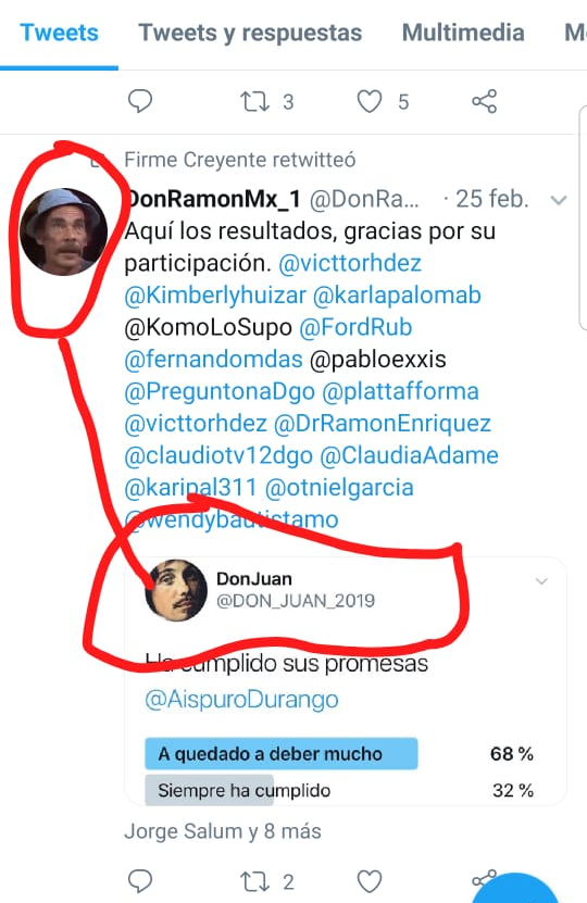 NewDgo's tweet photo. QUERIDO PUEBLO CHISMOSO Y MITOTERO DE #DURANGO, #FAMILIAREAL INFORMA QUIEN ESTA DETRÁS DEL "TROLL" @DonRamonMx_1 ABRO HILO Y DEMUESTRO CON PRUEBAS LA IDENTIDAD, INICIEMOS DESDE EL INICIO ANTES DE QUE LE PUSIERAN EL USUARIO DE LA NUEVA CUENTA FAKE DE #DONRAMON ERA @DON_JUAN_2019 https://t.co/oBiAdAMU7F