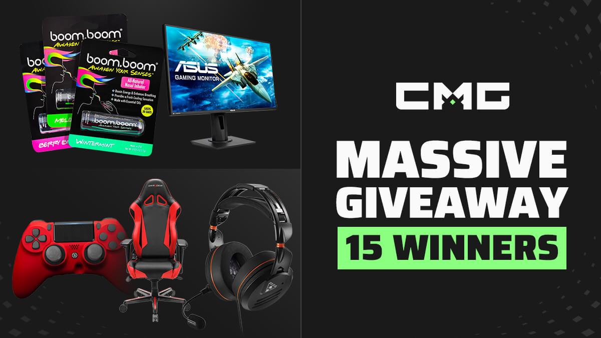 CMG_Esports's tweet image. MASSIVE GIVEAWAY!
 
15 lucky winners will receive a prize on Sep 23rd!
 
BoomBoom x 8
Elite Pro Headset x 2
ASUS Monitor VG245H x 2
Scuf Controller x 2
DXRacer chair x 1

ENTER THE GIVEAWAY -
gleam.io/ANqmy/massive-…
 
#CMG #Giveaway #BoomBoom #TurtleBeach #ASUS #Scuf #DXRacer