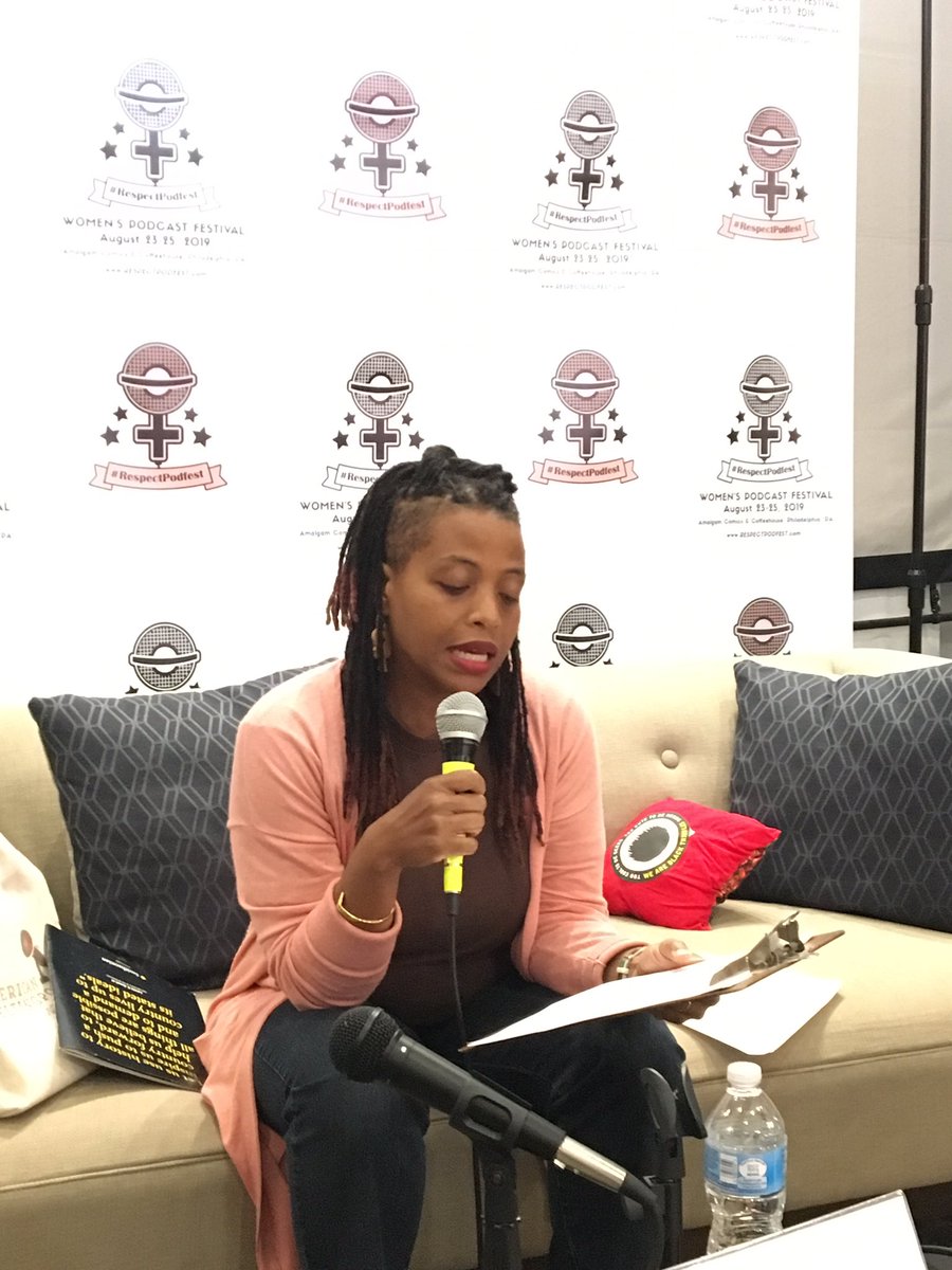 RespectPodfest's tweet photo. 👏🏻 Amazing conversations about race with @MsMeltingpot #RespectPodfest @BlackTribbles https://t.co/9xpMFGSpxu