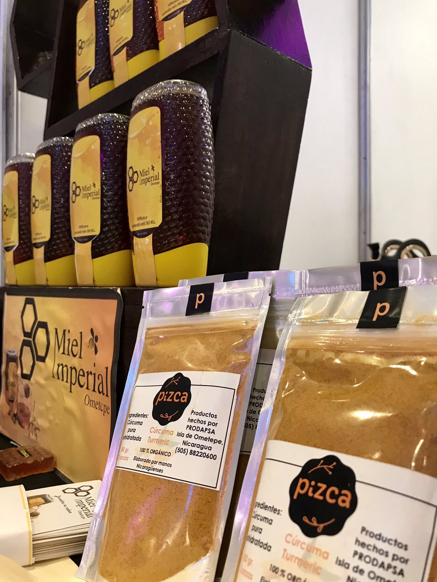 MielOmetepe's tweet photo. Aún a tiempo para visitar la #EXPOPYME2019 en el #OlofPalme en #Managua @ActualidadRT @Dena @luisharveym @UMNBeeLab_Squad @ClaroNicaragua @visitnicaragua https://t.co/P64YC1Zscz
