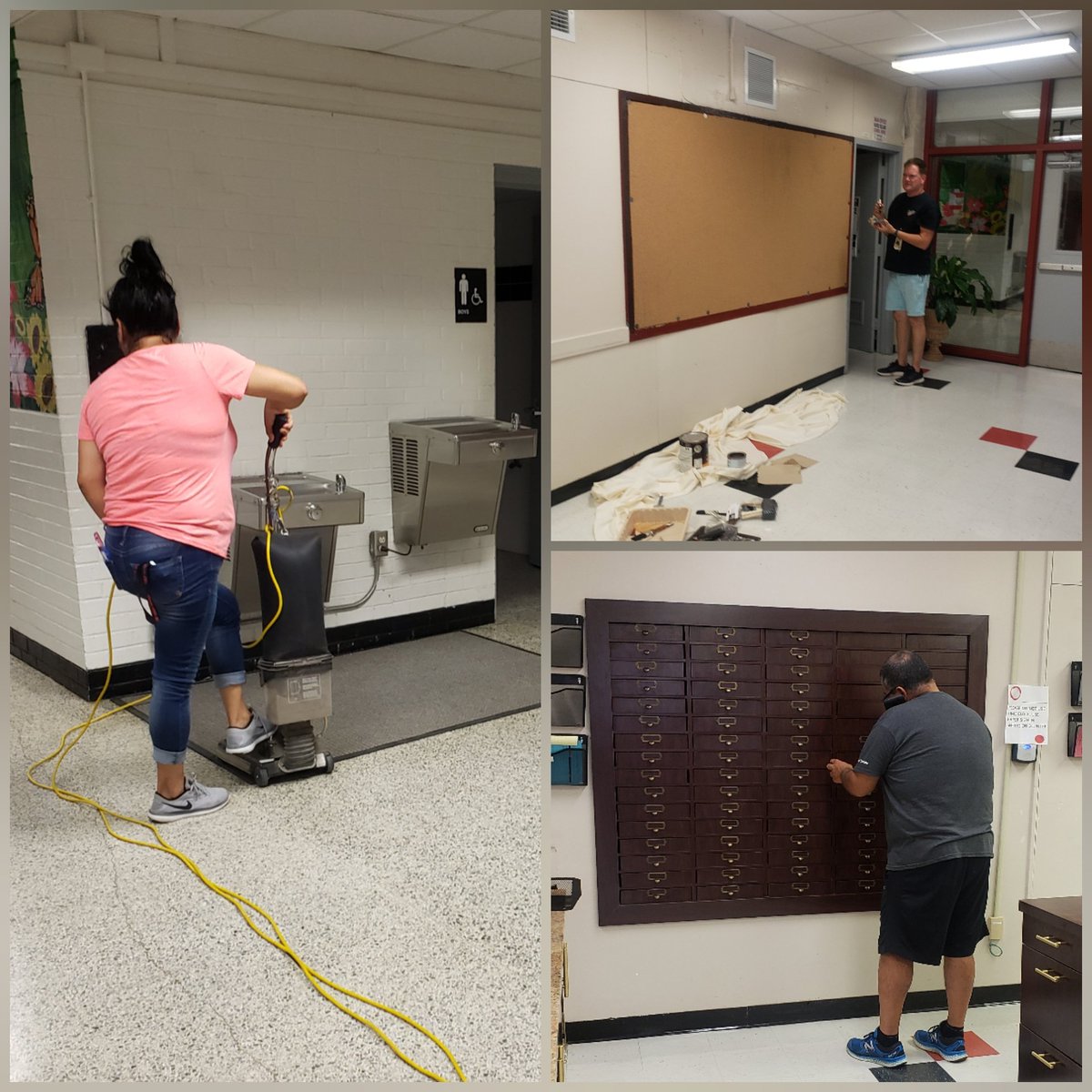 Panther_Proud's tweet photo. So thankful for our staff who put in the extra hours to make sure our school is ready and safe for students on Monday! #CustodialTeam #AdminTeam #OfficerRodriguez #MrWeltin #Teachers @Northwest_HISD @CMtzHTX @rhonore36 @trevinoSHS1 @FbmsPto https://t.co/e0Ds1b4wMJ