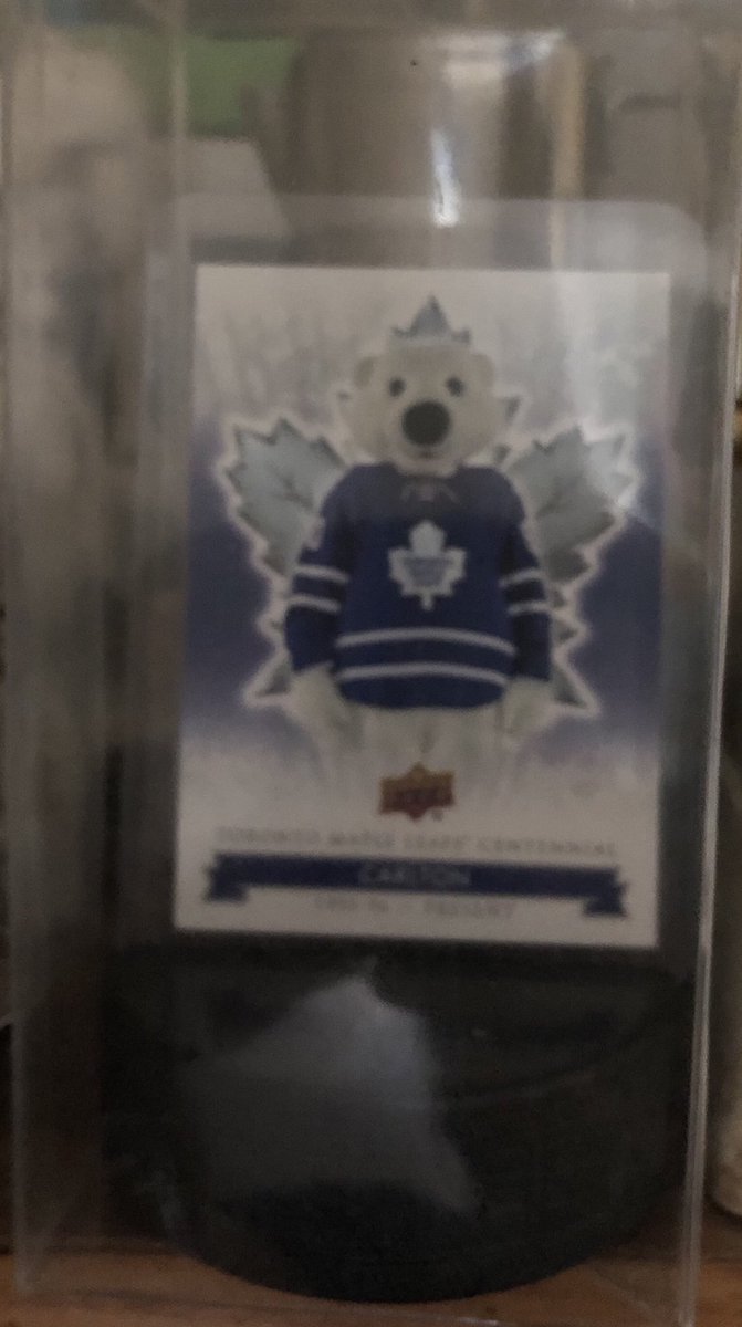 epictony89's tweet photo. My @CarltonTheBear centennial card with hockey puck base. One of my favourite cards #tml4life #mapleleafs https://t.co/TSQ3rIJ0SB
