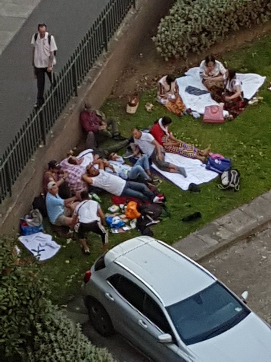 Souitaris's tweet photo. @wcchousing Dear Rony 
I attach a picture of a Roma camp under Pembroke House at Hallfield Estate today. These people are homeless and camp/sleep under our homes for more than a year now. Please do something about it!! The situation has become unbearable.
Vangelis https://t.co/X043ftfHT2