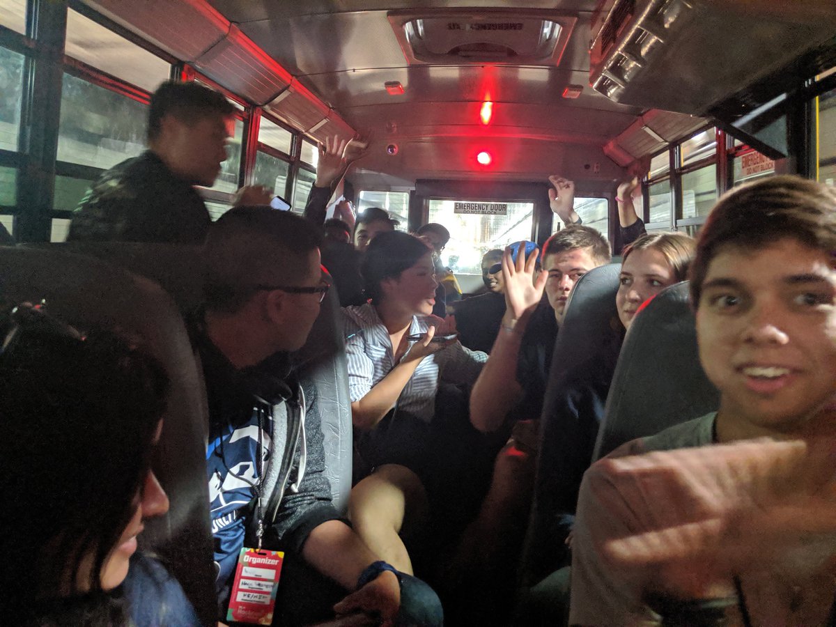 MLHacks's tweet image. Bus debate: bubble tea or boba #Hackcon #HackcomVII