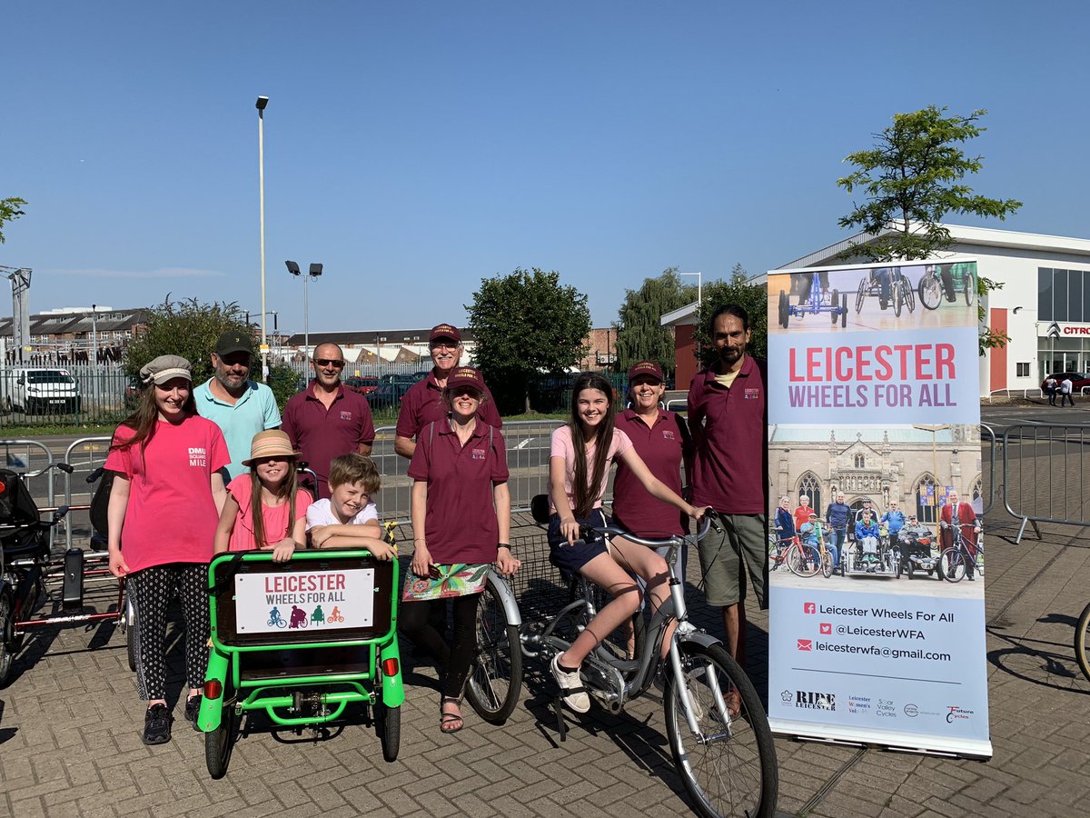 LeicesterWFA's tweet photo. Fantastic afternoon at #Leicester #LetsRide closed streets event. An opportunity to ride our bikes round the streets of Leicester car-free
Great weather (phew) 🌝 and great participants! 
@RideLeicester @DMUSquareMile @GetBritCycling @CHYMLeics @CrowdFundLeic @SustransEMids https://t.co/fn5faxFNDM