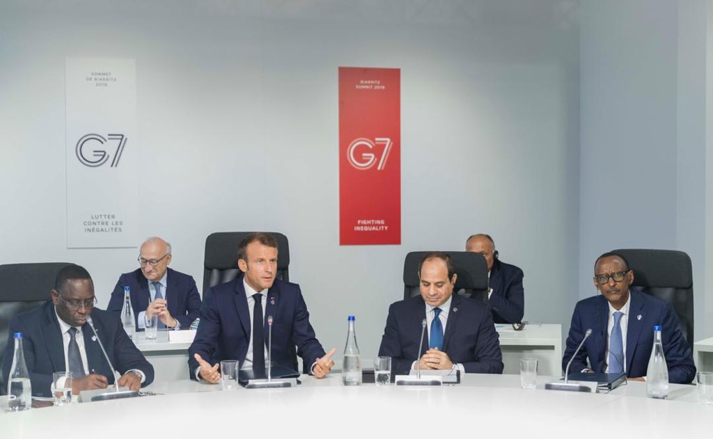 President Kagame attended the G7 &amp; Africa Partnership meeting this afternoon which focused on women entrepreneurship, digital transformation and the fight against corruption. #G7Summit #G7Biarritz
