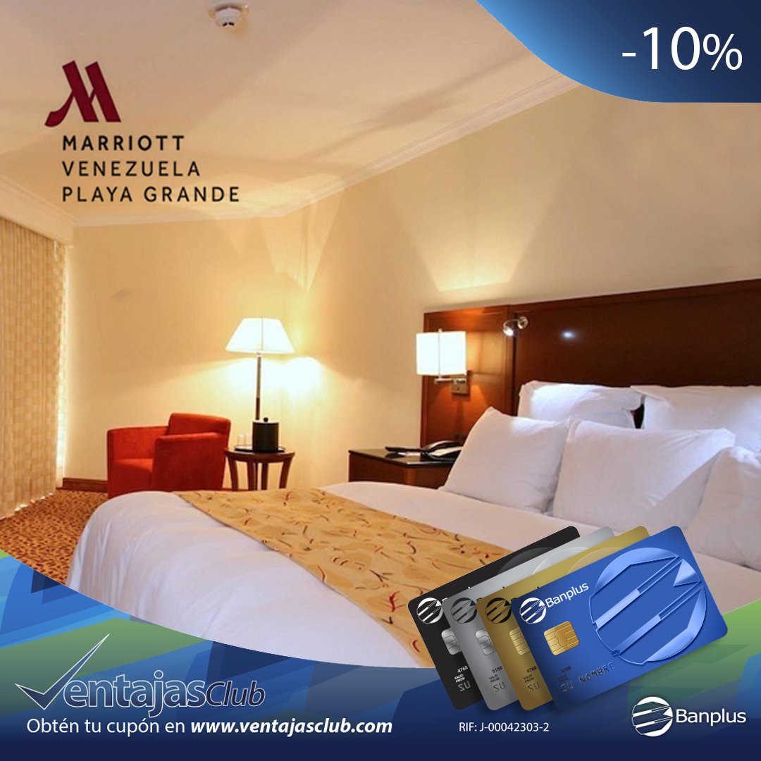 Banplusonline's tweet photo. Si piensas en descanso y exclusividad, el Hotel JW Marriot Playa Grande estado Vargas es tu mejor opción, te ofrece un 10% de descuento en tarifas planas de habitaciones, pagando con tu #TDCBanplus con el programa
@ventajasclubhoy. Descarga tu cupón en https://t.co/jkGoYHmbpL https://t.co/GQims30oao