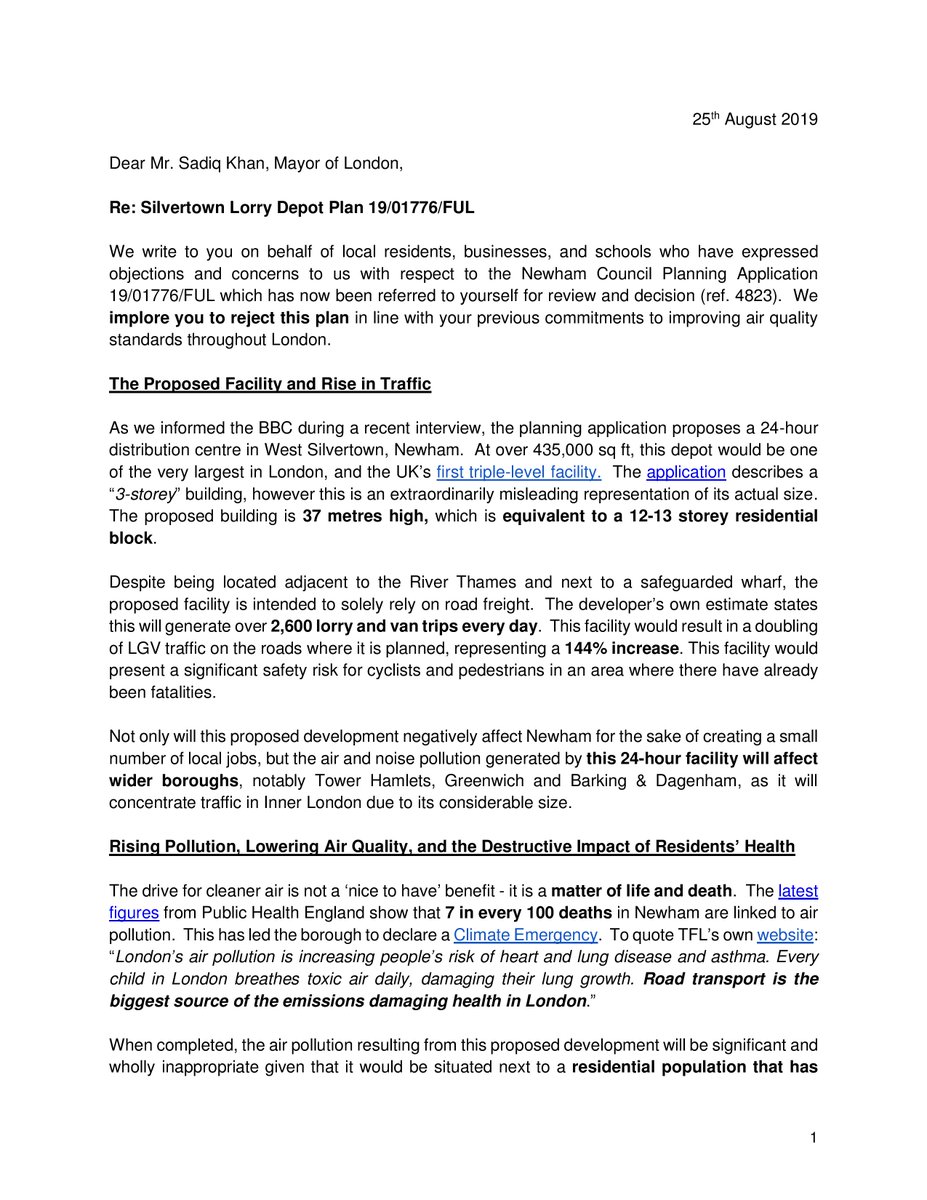 DontChokeUs's tweet photo. Our open letter urging 
@MayorofLondon @SadiqKhan 
 to reject the lorry depot application 
due to #Airpollution and major impact to residents' health @NewhamLondon. For the sake of every Londoners’ health #letlondonbreathe and #DontChokeUs @BBCLondonNews 

https://t.co/t39lIdjtY9 https://t.co/3m44lrUPqq