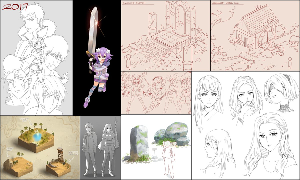 I'm archiving all my art files and going through my old art is giving me some serious nostalgic feels. I used to draw all sorts of random stuff for fun. Can't believe I've been doing this for 6 years now. Time flies.