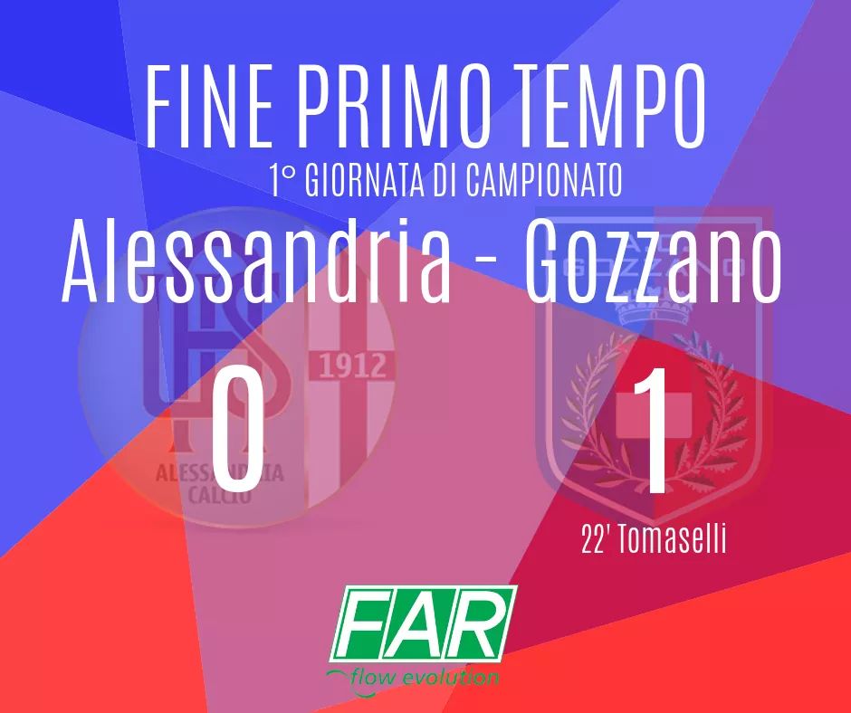 A_C_Gozzano's tweet photo. Fine primo tempo 🔴🔵

#siamogozzano https://t.co/0GBga3I5kY