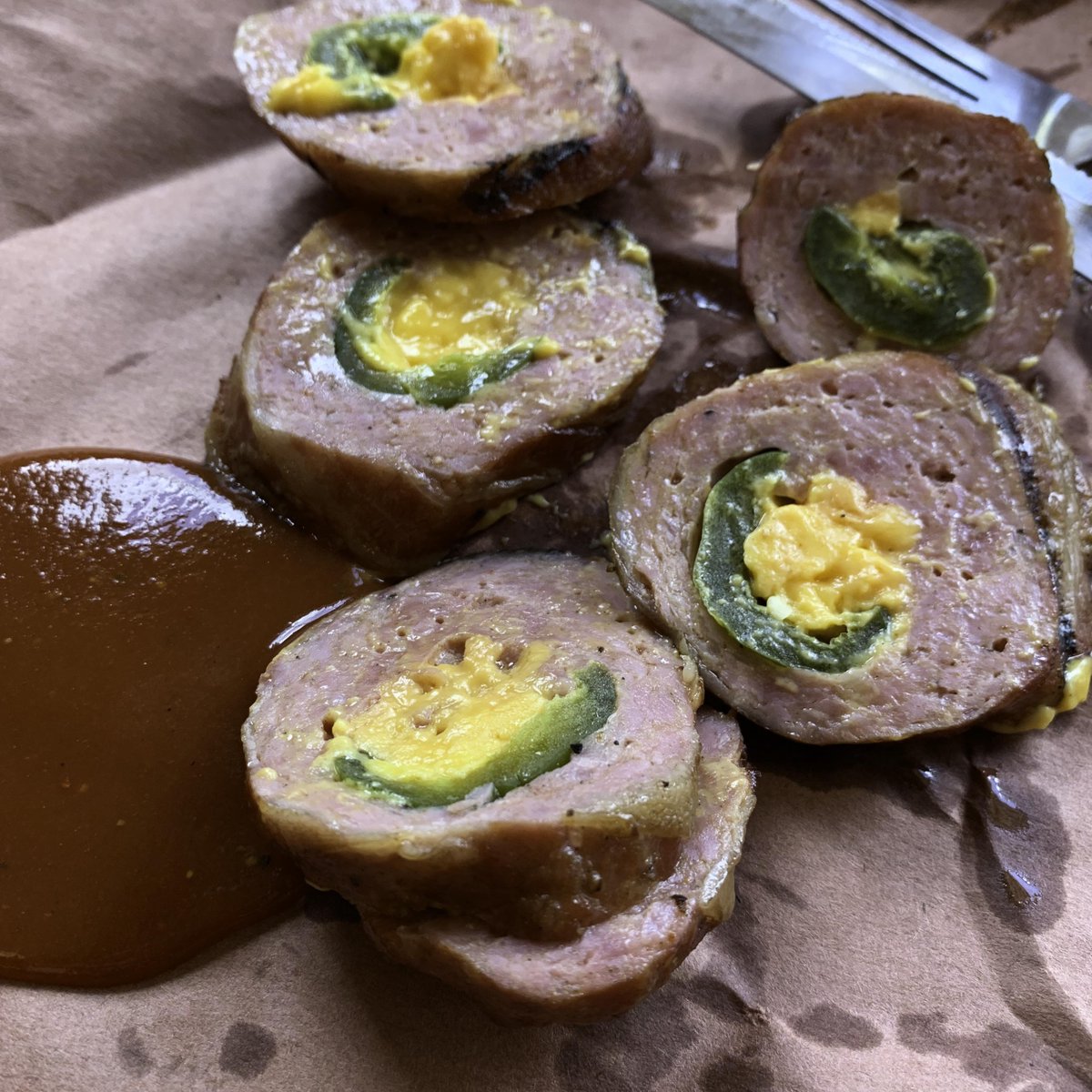 Our Sausage Slammers have all the foods you care about...bacon, pork sausage, jalapeños, &amp; cheese!
