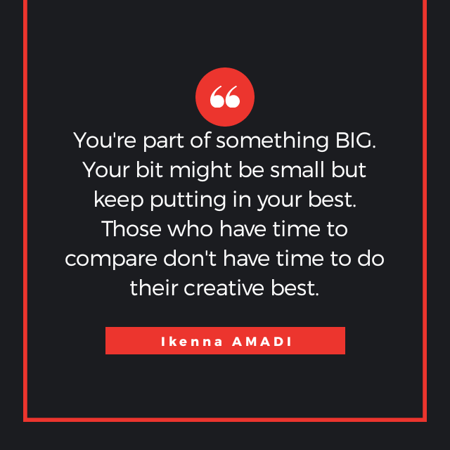 RevdUp_Ikenna's tweet photo. You're part of something BIG.
Your bit might be small but keep putting in your best.

#Leadership
#Creativebest
#SundayBlessings https://t.co/VdCdjp0kJ6