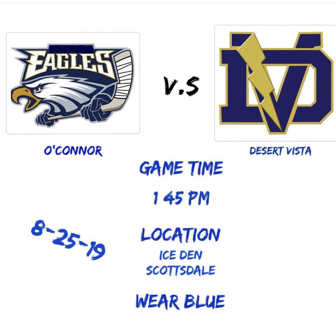 After a tough loss last night the eagles are back at it today with 2 ! Come support🔵🌕 more on the second game later!