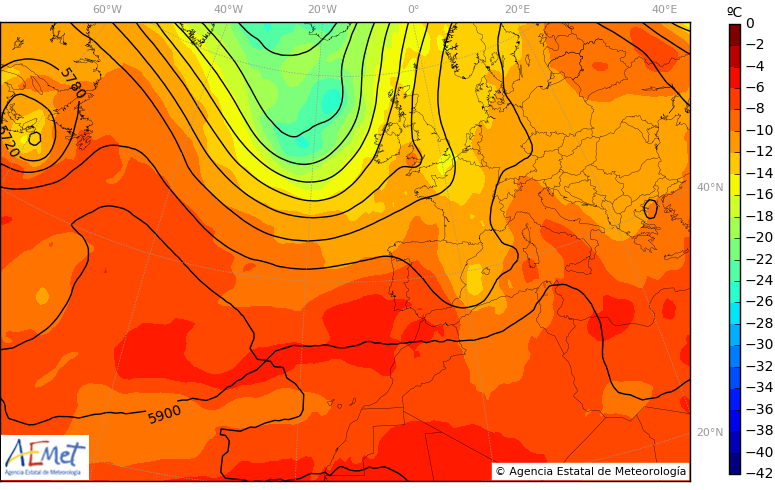 Ací tenim la DANA o GOTA FRÍA circulant per damunt de la Península entre dilluns i dimarts, de fet, no ha un centre tindrà més d'un, més difícil encara saber on plourà més.