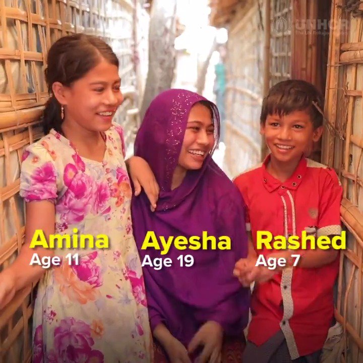 UNHCR, the UN Refugee Agency - “My little brother and sister are the ones I’m living for,” says 19-year-old Ayesha.  The Rohingya refugee lost her parents when they were forced to flee Myanmar. 