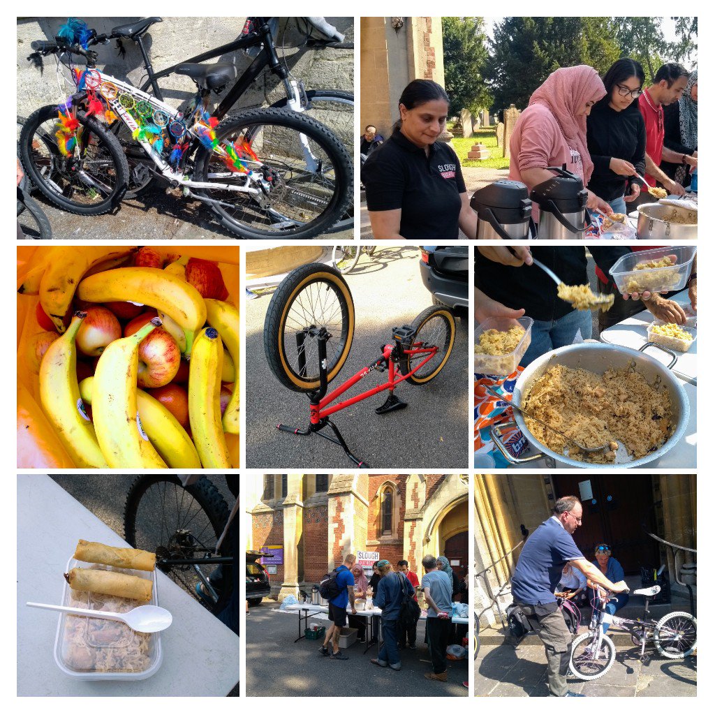 SloughOutreach's tweet image. Sunday afternoon at #StMarysChurch running our weekly #BikeWorkshop for the homeless and families in need, also supported our @londonsloughrun volunteers to help run and serve their homeless feed. #workingtogether #HelpingTheHomeless #SundayFeed #BankHolidayWeekend