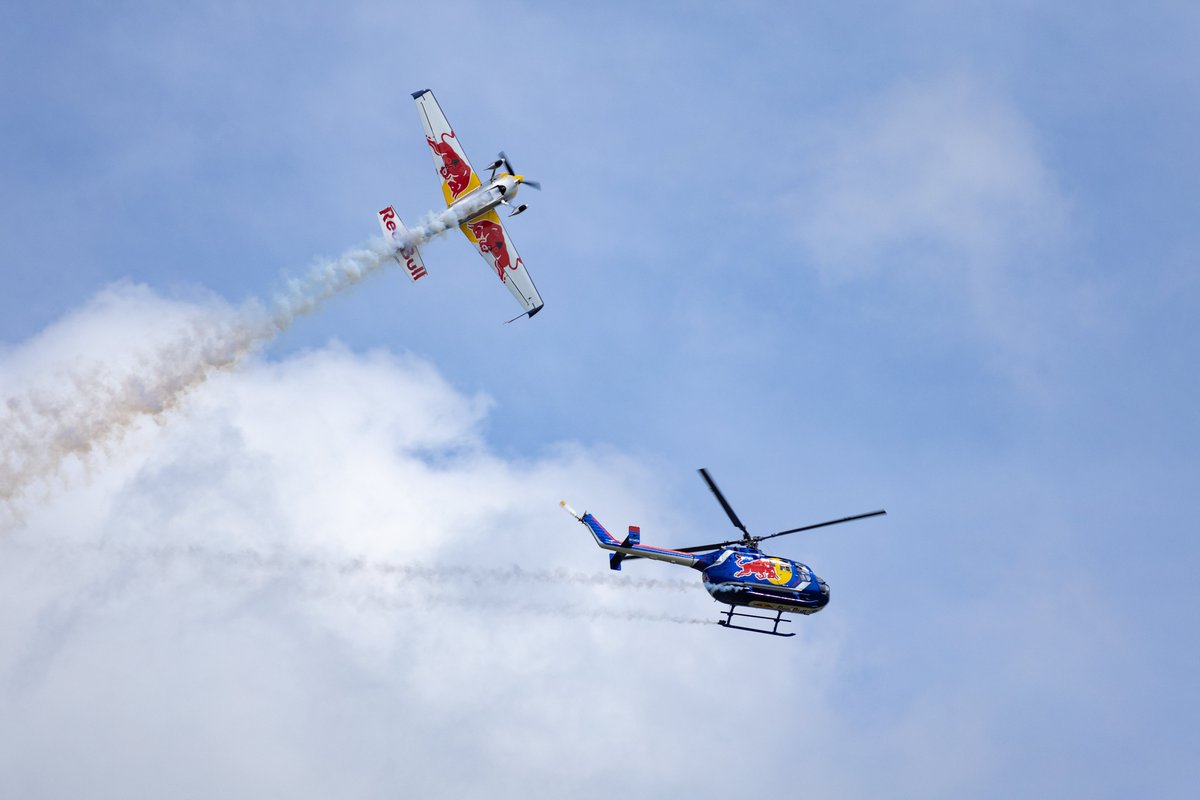 vertigodsm's tweet photo. Awesome performance yesterday from @RedBullAirForce at the #CentralIowaAirShow - I even caught that selfie before jumping from the helicopter! 

#Airshow #Iowa #Ankeny #IA #CatchDesMoines #Skydiving #DesMoines https://t.co/WV129cugO4