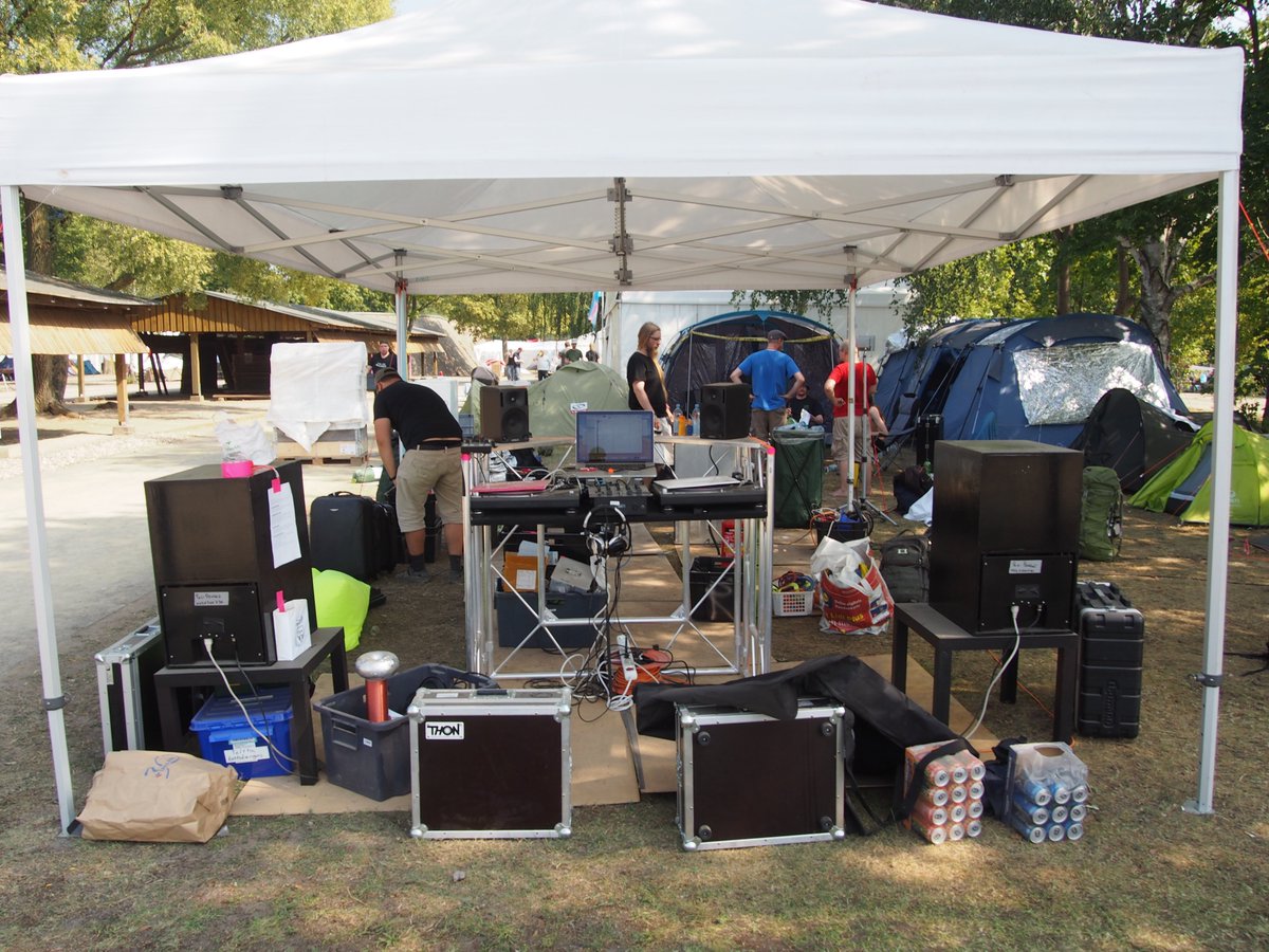 Salmiakki village here packing, soon leaving the camp. Thanks #CCCamp19 for everything! Also thank you neighbours <a href="/labitat_dk/">Labitat</a> <a href="/hackeriet/">Hackeriet</a> <a href="/BornHax/">BornHack</a> <a href="/xil_hackerspace/">Xil hackerspace</a> et al. for the #ColdNorth experience!