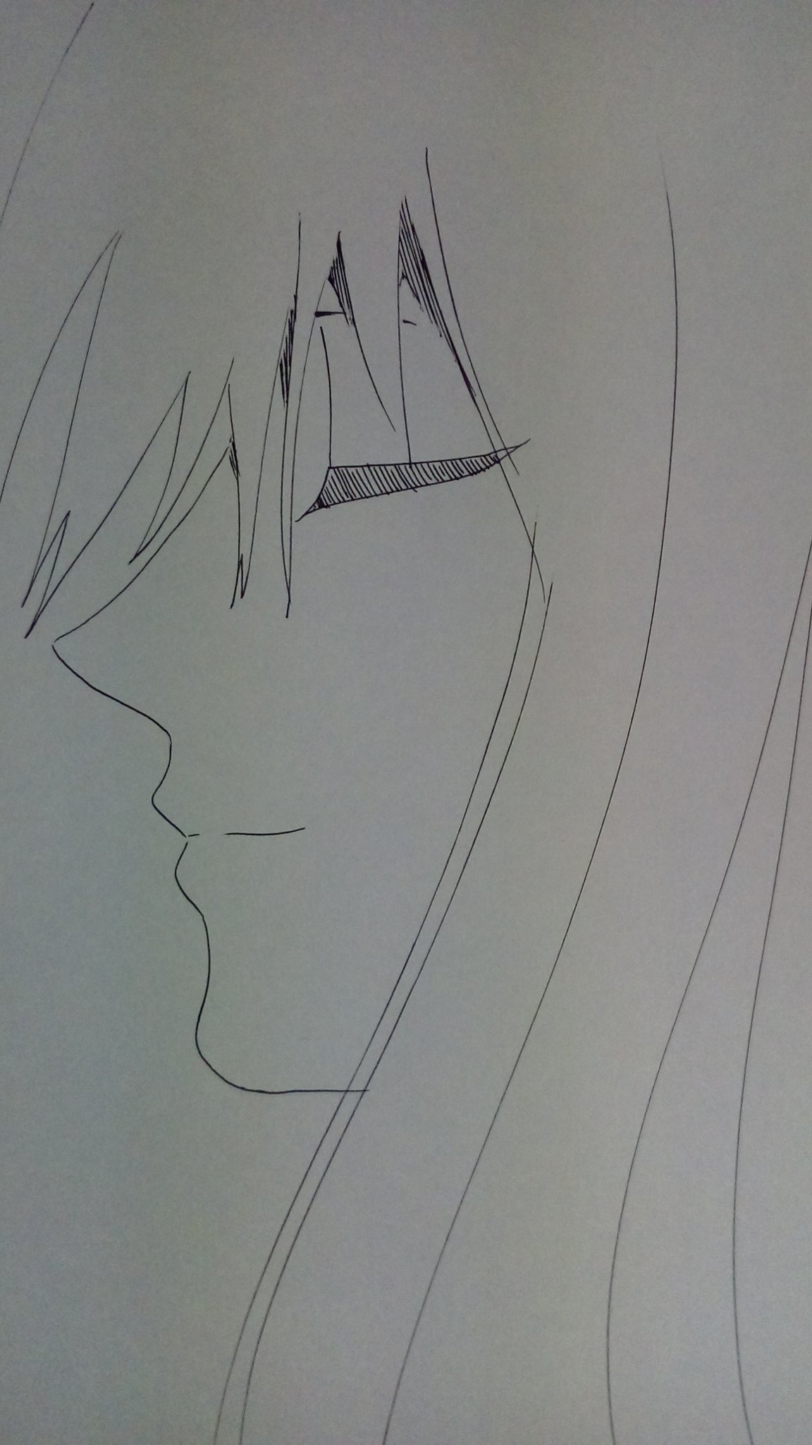 結城るい 在 Twitter 上 落書き イラスト 目閉じてる横顔女の子 T Co Zrjirqvjak Twitter