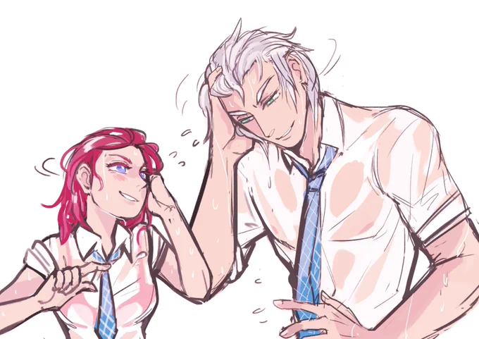 white shirts on a tropical island....hmm....rain...hmmm.....wet.....HMMMM 