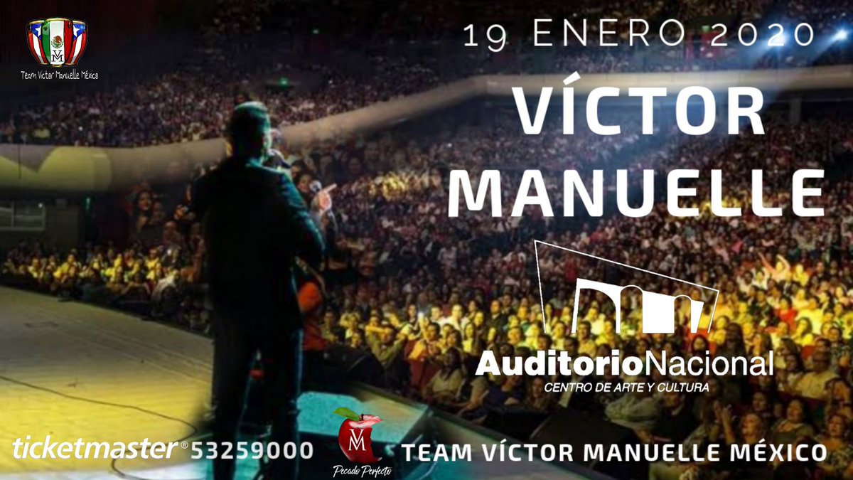 FANSPECADOPVM's tweet photo. @VictorManuelle se presenta por primera vez en el Auditorio Nacional. Un evento inigualable que no te puedes perder.
Próximo 19 de enero del 2020
Boletos a la venta en las taquillas del Auditorio o al 53259000
#PecadoPerfecto invita

#MaRiok #Neto
#Oso #Alesita https://t.co/9GpE4fjsj5