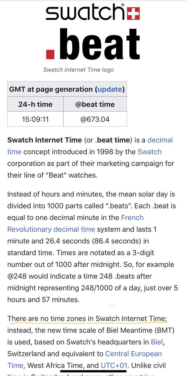 kylsh's tweet image. @FareedZakaria Swatch came in with universal time in 1998, FYI! 
@Swatch #Beattime #Internettime #Universaltime