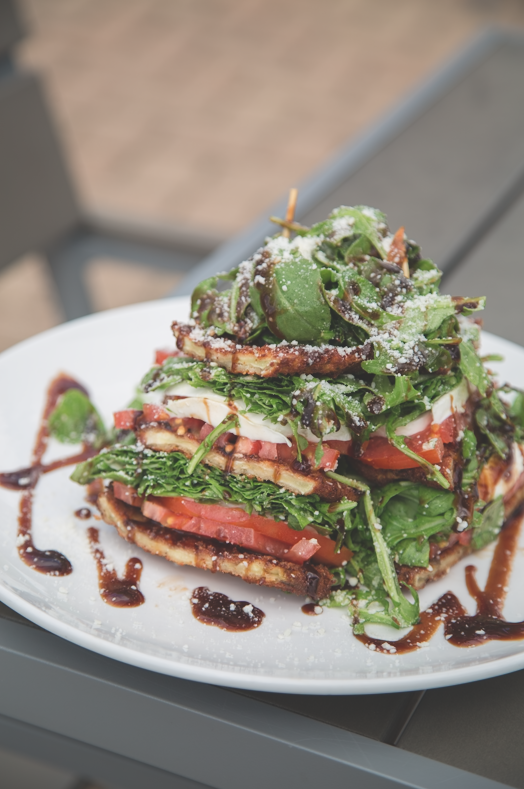 thefoxandturtle's tweet photo. A work of culinary art, Chef Ron's eggplant salad. https://t.co/YHOl10Jrod