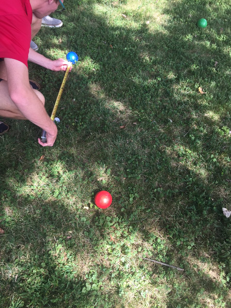 Pretty serious #BocceBall happening in the backyard