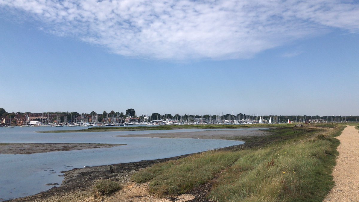 Hamblepoint's tweet photo. A pretty much perfect day on the river today. So much activity from #sailing to #paddleboarding #kayaking to #jetskiing and not seen queues for the #hamble ferry for a long time. All is well with our world for a few days at least. https://t.co/wOp22jLL4g