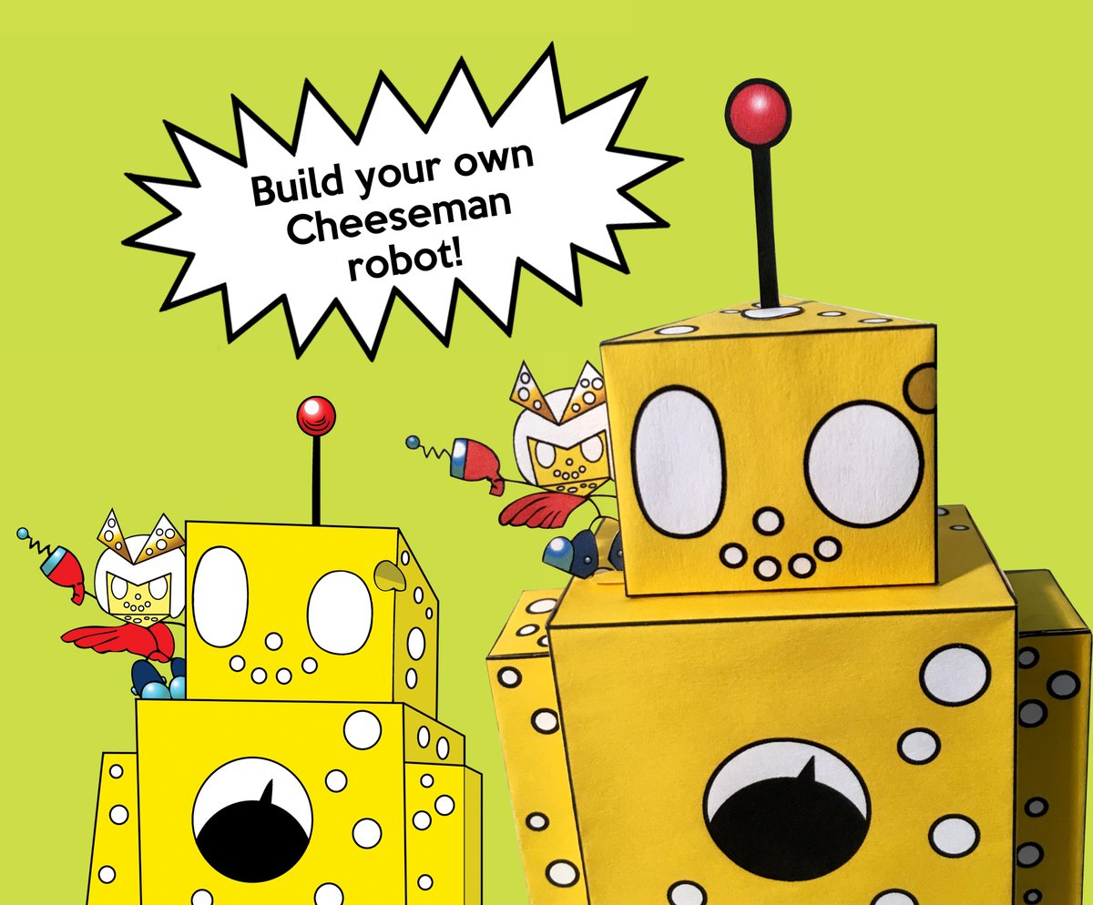 cheesemencheese's tweet photo. Did you pick up a self-assembly robot sheet from us at @ComicConLeics in June? Don't forget to dig it out, build &amp; send us a pic to enter our competition! 🤖🧀 Didn't go to @ComicConLeics? You can print off your own robot sheet to make on our website! 🙂 https://t.co/AyyYQA71Zi https://t.co/Mp0quPj7ha