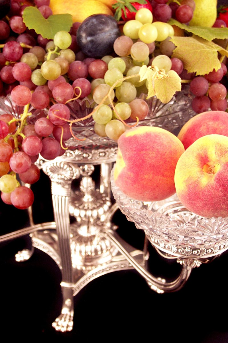 CampbellHouseTO's tweet photo. It's #Ontario peach season! Do you have a fancy epergne to store your Farmers' Market finds in? #CampbellHouseCollection https://t.co/ziOr4DcfXJ