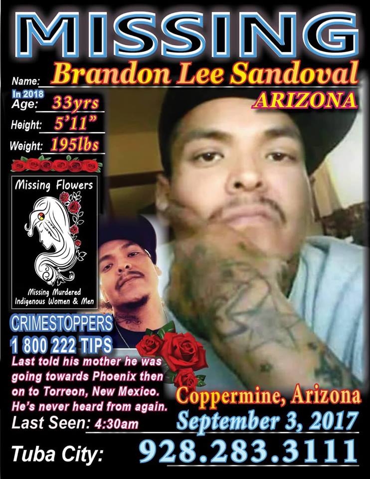 MissingFlowers_'s tweet photo. Brandon Lee Sandoval
Missing from Coppermine AZ #AZMissing #MissingFromAZ #MissingInAZ
#MissingFlowersMMIP
#MMIWG #MMIW #MMIP
#NativeTwitter https://t.co/lMsOsAUu92