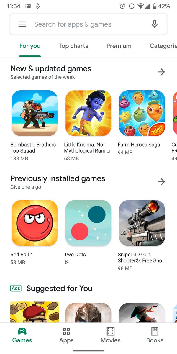 iSaumya's tweet image. The new @GooglePlay Store design is amazing, but I wish it had a dark mode. Eagerly waiting for it. #Android10 #AndroidDarkMode