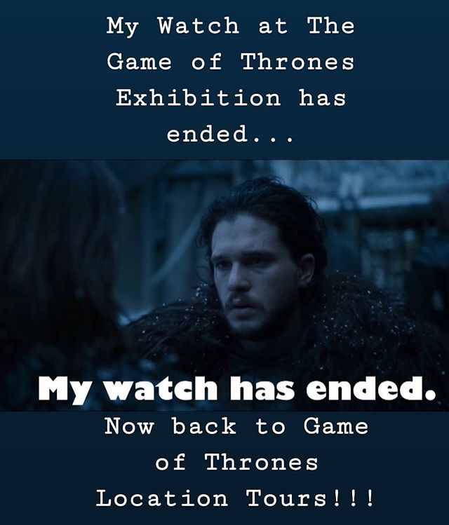 As the Game of Thrones Touring Exhibition in Belfast closes on September 8th, I have made the decision to work the remainder of the Summer back on the tour bus! The Exhibition is perfect for any Game of Thrones fan and comes highly recommend by House Str… ift.tt/2ZiPwmY