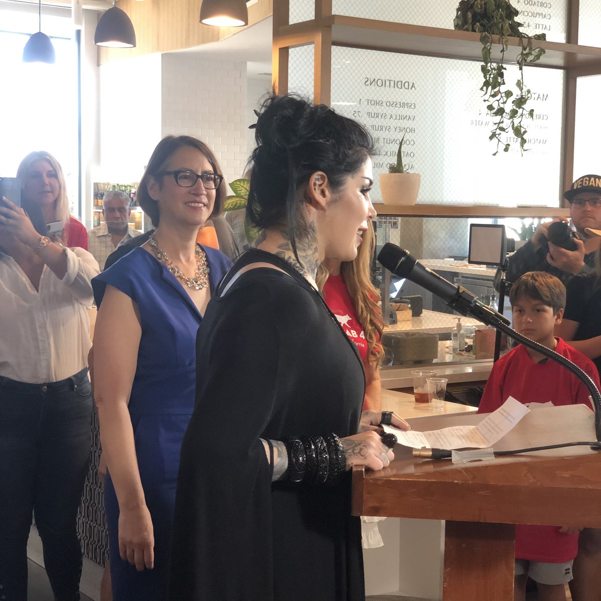 ourWEHO's tweet photo. Fur Free California AB 44 Press conference w @laurafriedman43. Extending CAs compassion. #furfee #yesonAB44 #animalwelfare @WeHoCity #weho https://t.co/D9QYWGZg87