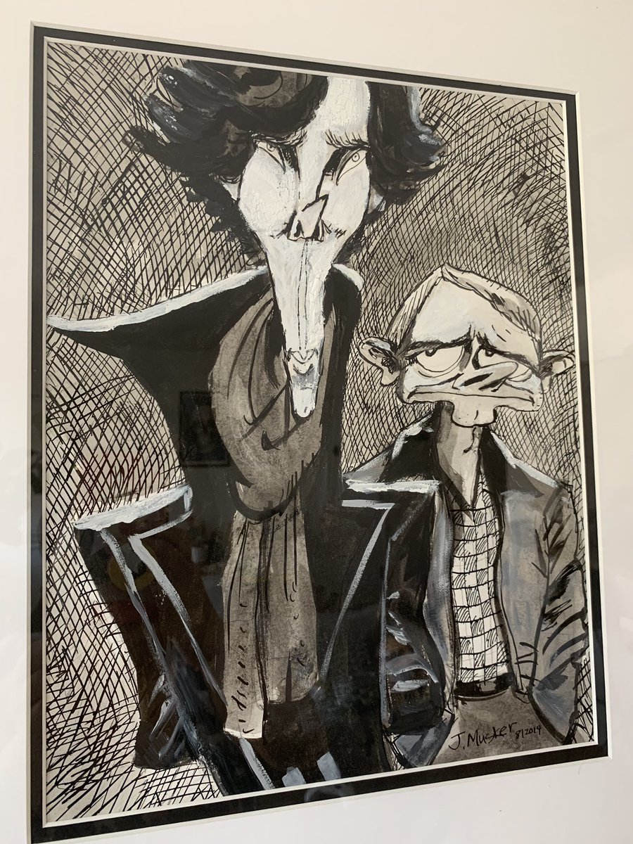 @ClayKaytis My original John Musker caricature sketch of BBC Sherlock and Watson. One of my most prized originals. I look at it every day. 