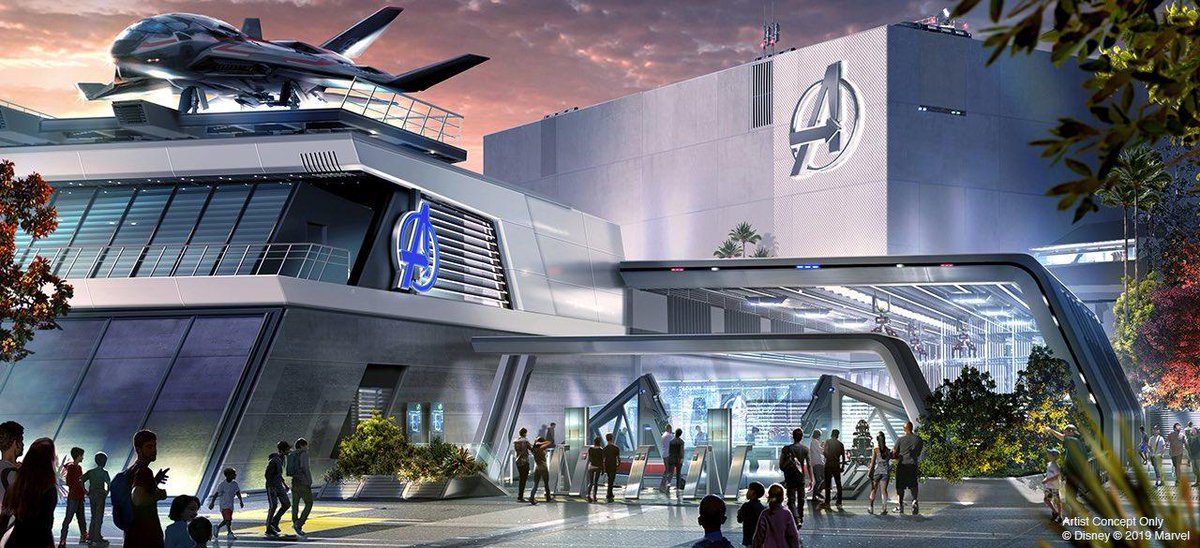 PreviouslyFilms's tweet photo. #D23Expo 
#D23Expo2019 
#DisneyParks 

🔵 NOVEDAD 🔵

¡Concept arts de #AvengersCampus ! https://t.co/P5KFzmy34S