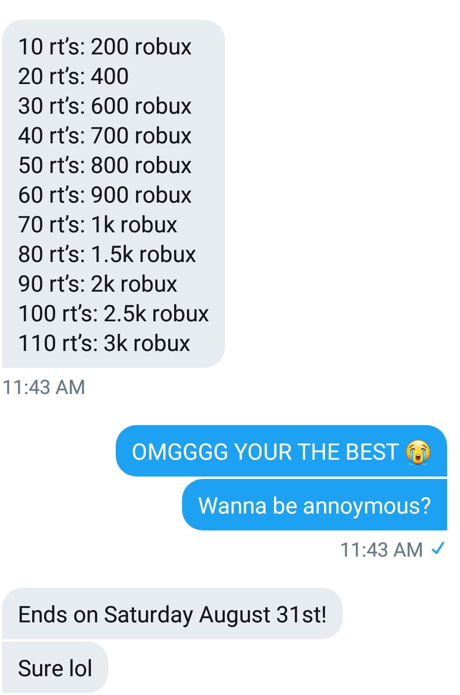 The robuxman on X: *** Giving away 1,700 robux **** [Instructions] Follow  my twitter Like this tweet Retweet this tweet with your ROBLOX username # roblox #robuxgiveaways  / X