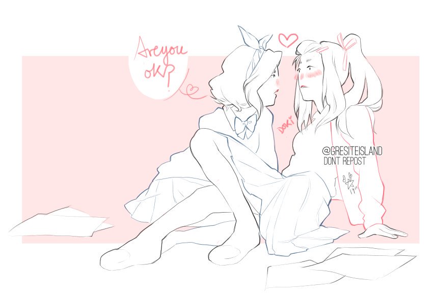 Gresiteisland's tweet photo. Are you ok?💕[Dont repost] #Mercitte #Mergitte #MechanicAngel #Overwatch #Mercy #Brigitte #HighschoolAu https://t.co/NX6sxgfdDs