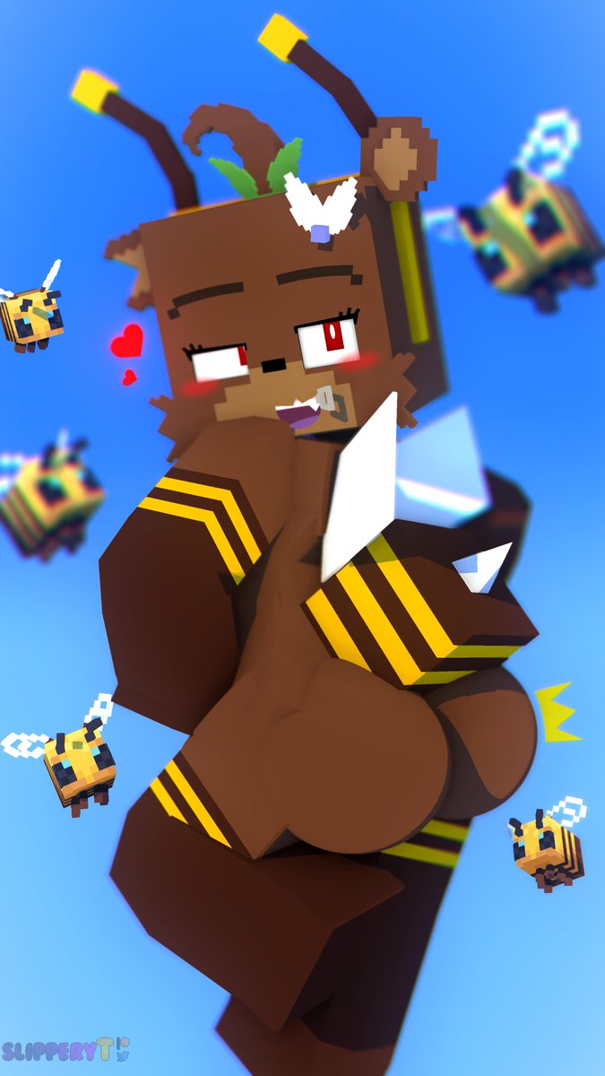 BEE-ia 🐝 The new bee's added to Minecraft are so dang cute 💜 Bee rig...