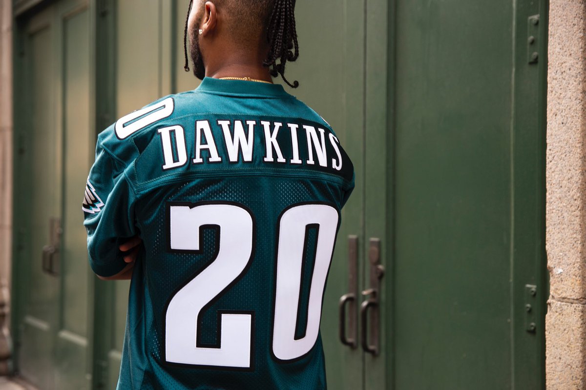 mitchell and ness brian dawkins jersey