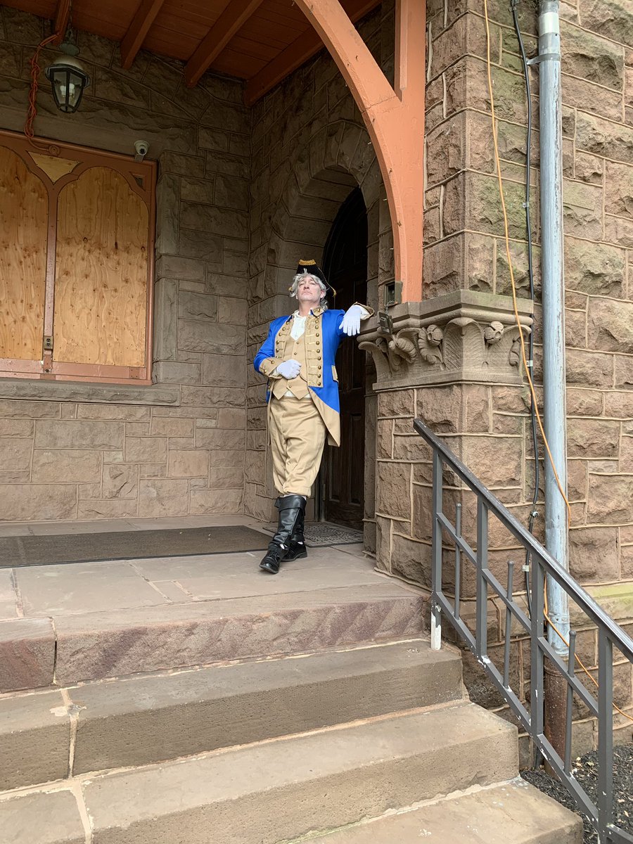 WHSTerrell's tweet photo. Ghost Walk press photo shoot today. #GhostWalkready #GeneralHeard #JohnManning #GenBarton @WoodbridgeGhostwalk https://t.co/GfIQYn3NJ1