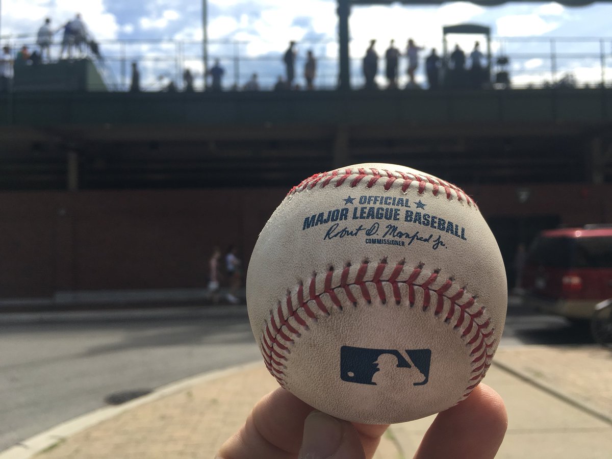 Super_Dave's tweet photo. Anthony Rendon with a blast to Waveland Avenue , his 29th home run ( 103rd RBI ) of the season to give the Nationals the 1-0 lead . 
#cubs #washington #wrigley  
8th game home run to Waveland in 2019 . #nothrowback https://t.co/JwyOmUasDf