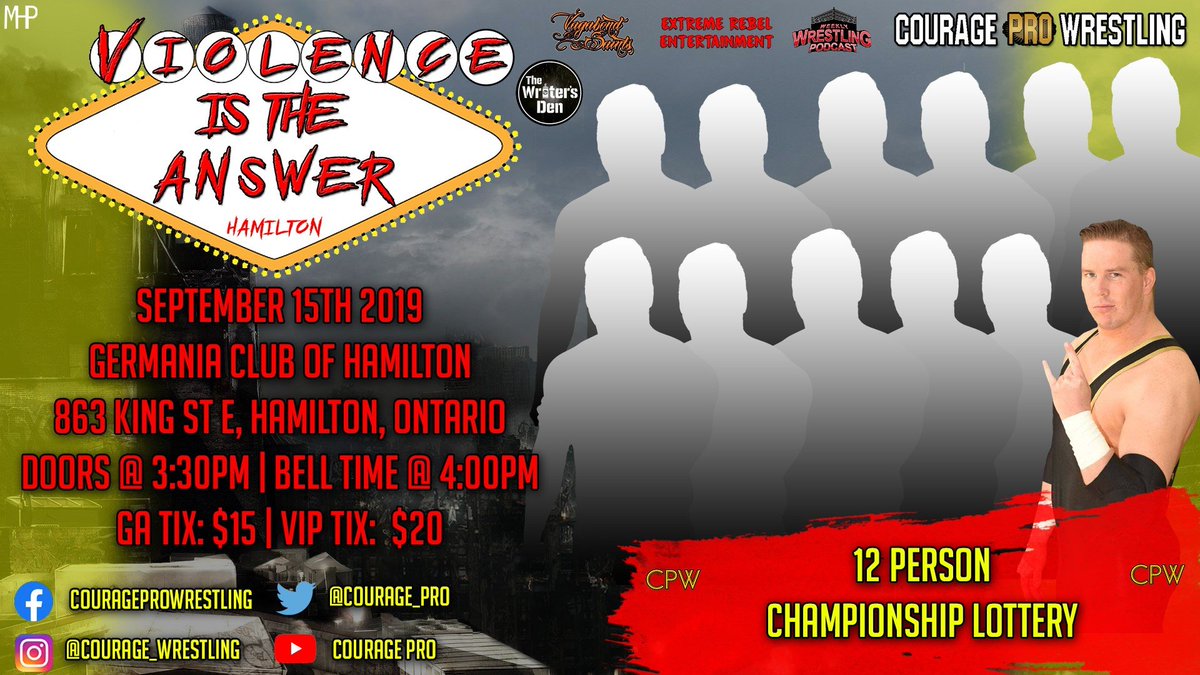 Courage_Pro's tweet photo. THE CHAMPIONSHIP LOTTERY!
WHO WILL WIN THE CHANCE TO CASH IN A WINNING LOTTERY TICKET FOR A TITLE SHOT AT ANY TIME?
First participant annouonced....Hamilton Heritage Champion EZE Eric Cairnie!
#wrestling #prowrestling #indywrestling #HamOnt #CouragePro #Lottery https://t.co/ZdHp9lL3oa
